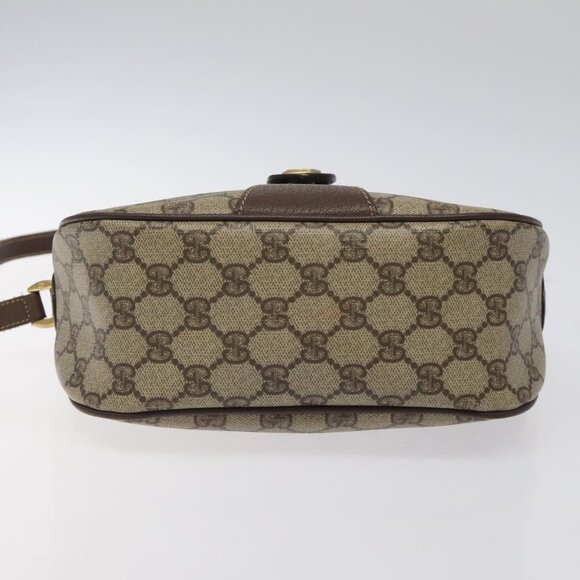 GUCCI GG Supreme Web Sherry Line Bag PVC Beige Gold 89 02 032 Auth th5867 - Picture 6 of 16